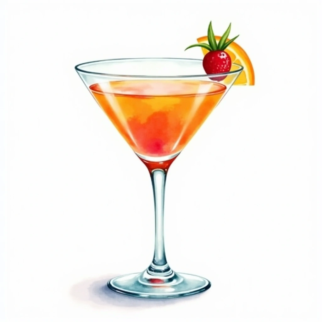 Miami Vice cocktail in a cocktail glass — made with 151 proof rum, Pina colada mix, and Daiquiri mix