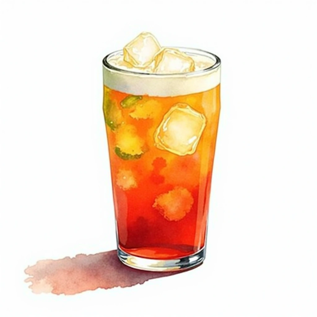 Michelada cocktail in a pint glass — made with Beer, Tomato Juice, and Lime juice