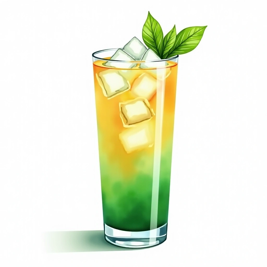 Mint Julep cocktail in a collins glass — made with Mint, Bourbon, and Powdered sugar