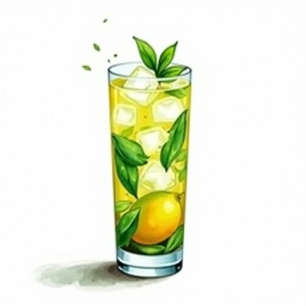 Mojito Extra cocktail in a collins glass — made with Mint, Lemon Juice, and Dark Rum