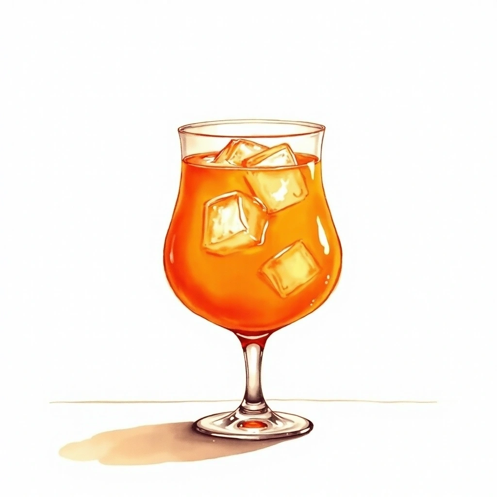 Mudslinger cocktail in a punch bowl — made with Southern Comfort, Orange juice, and Pepsi Cola