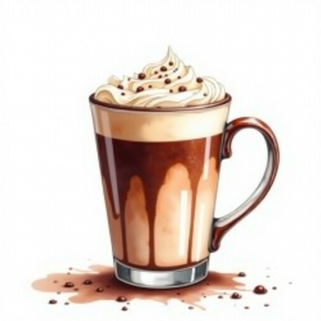 Nuked Hot Chocolate cocktail in a coffee mug — made with Cocoa Powder, Sugar, and Vanilla extract