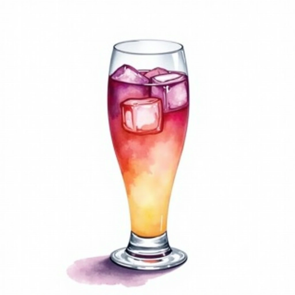 Paloma cocktail in a collins glass — made with Grape soda and Tequila