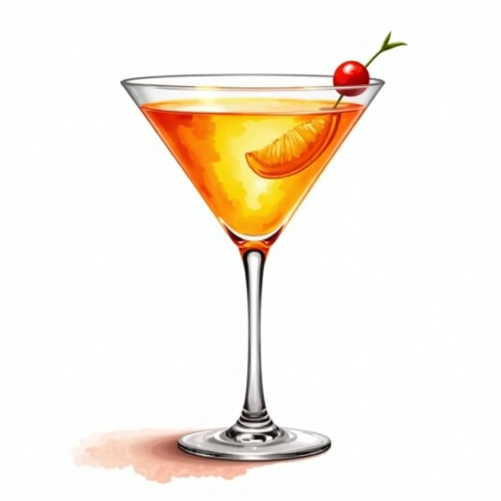 Passion Fruit Martini cocktail in a cocktail glass — made with Vodka, Sugar syrup, and Passion fruit juice