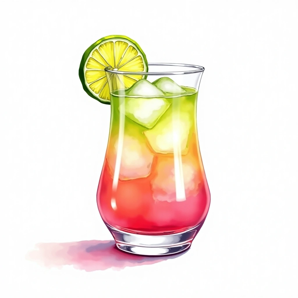 Pink Moon cocktail in a whiskey glass — made with Gin, Coconut Liqueur, and Elderflower cordial