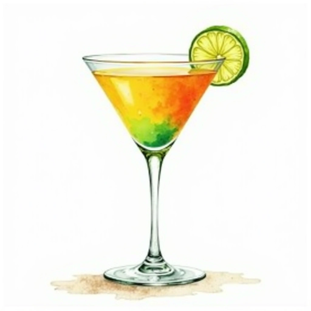 Pornstar Martini cocktail in a cocktail glass — made with Vodka, Passoa, and Passion fruit juice