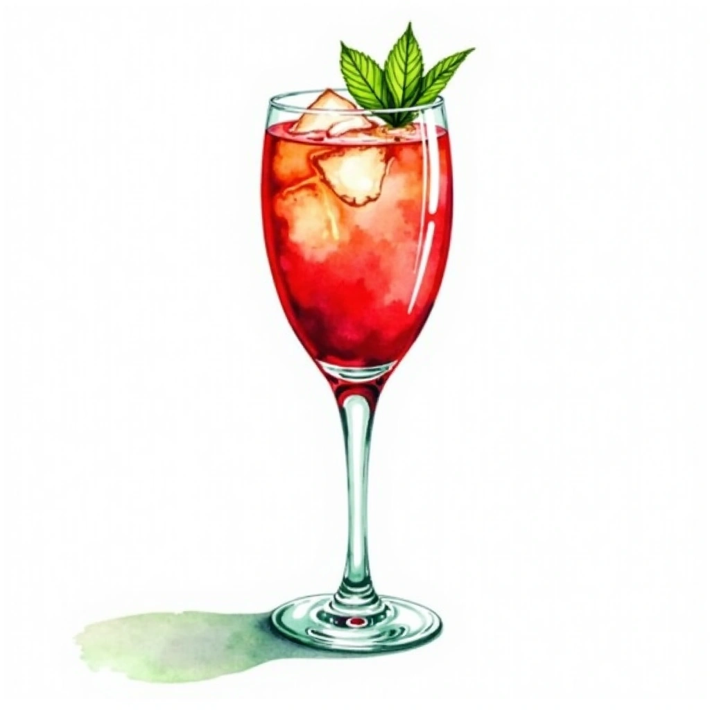 Port And Starboard cocktail in a pousse cafe glass — made with Grenadine and Green Creme de Menthe