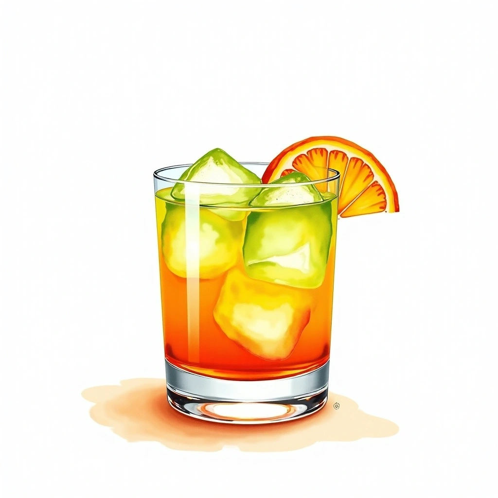 Pure Passion cocktail in a whiskey sour glass — made with Rum, Passoa, and Lime juice