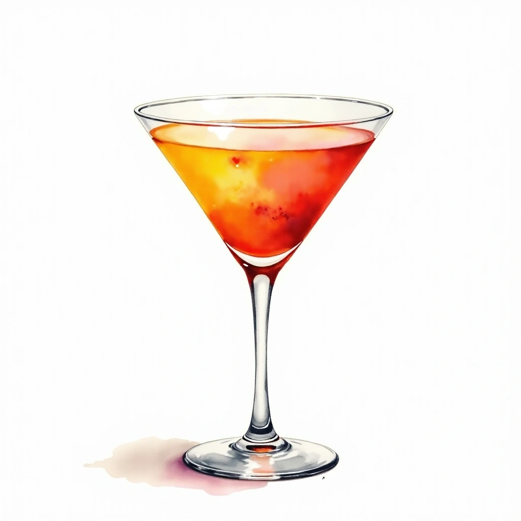 Quaker's Cocktail cocktail in a cocktail glass — made with Light rum, Brandy, and Lemon