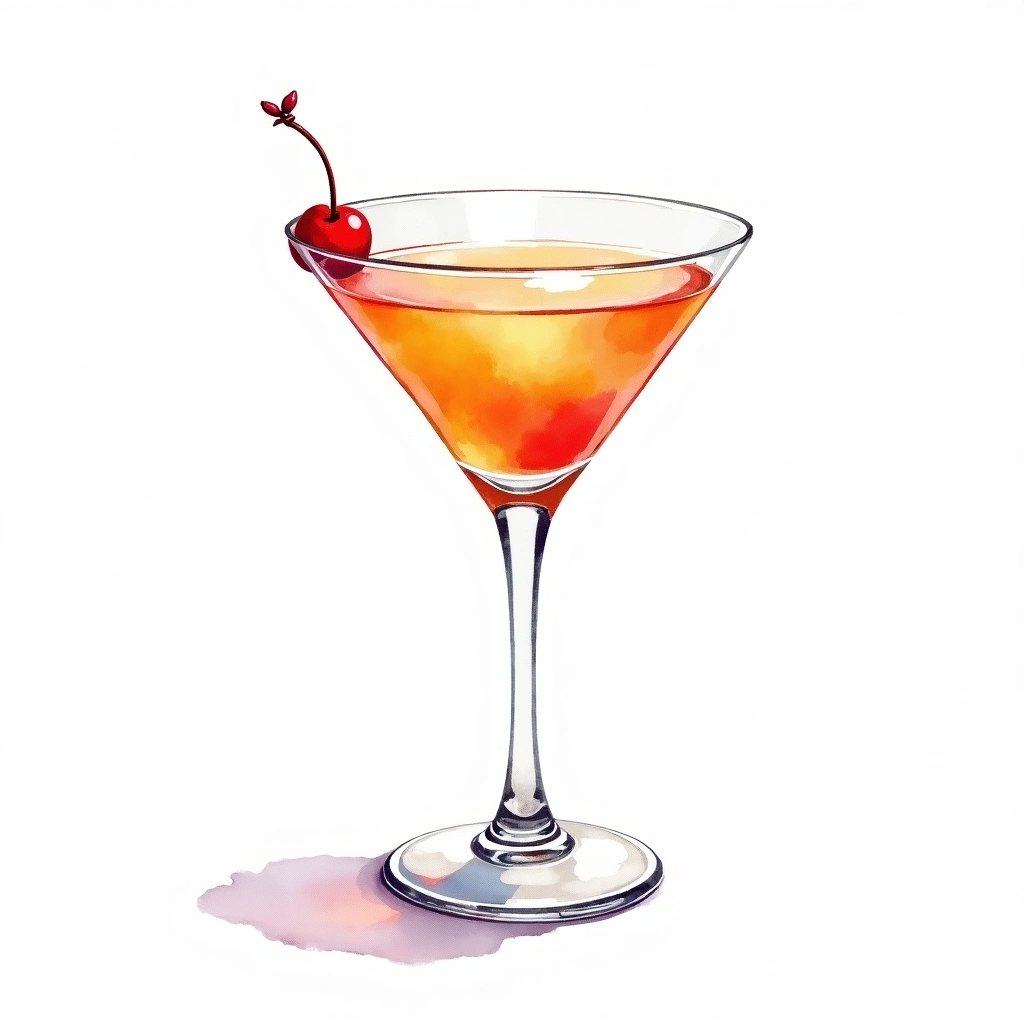 Queen Elizabeth cocktail in a cocktail glass — made with Dry Vermouth, Gin, and Benedictine