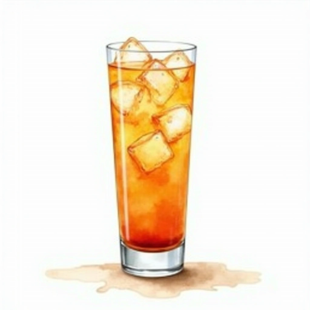 Radioactive Long Island Iced Tea cocktail in a collins glass — made with Rum, Vodka, and Tequila