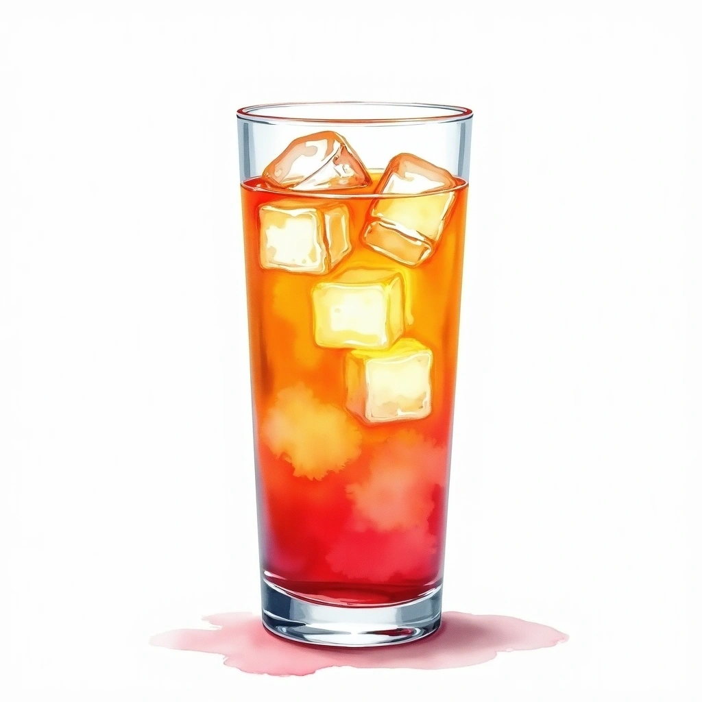 Radler cocktail in a highball glass — made with Beer and 7-up