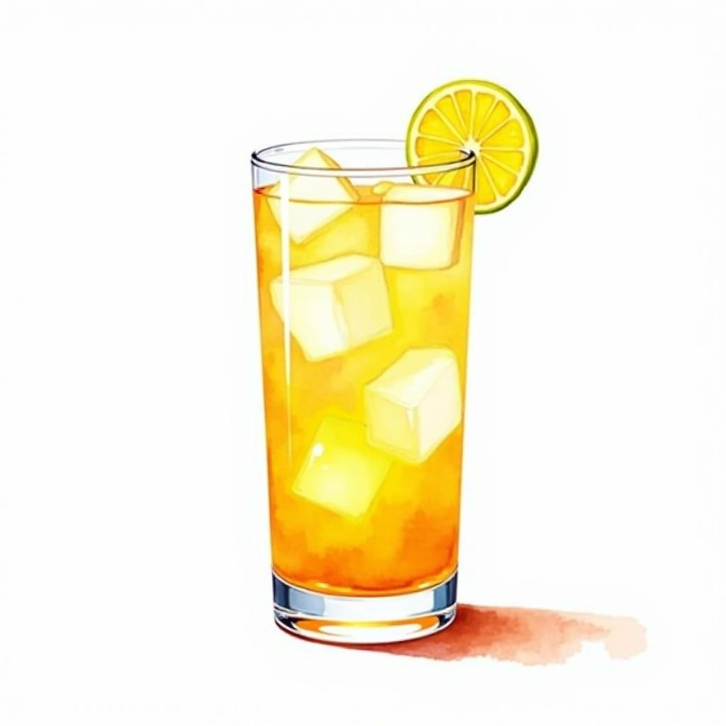 Russian Spring Punch cocktail in a highball glass — made with Vodka, Creme De Cassis, and Sugar syrup