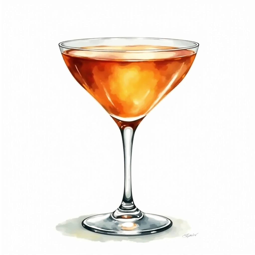 Scooter cocktail in a cocktail glass — made with Brandy, Amaretto, and Light cream