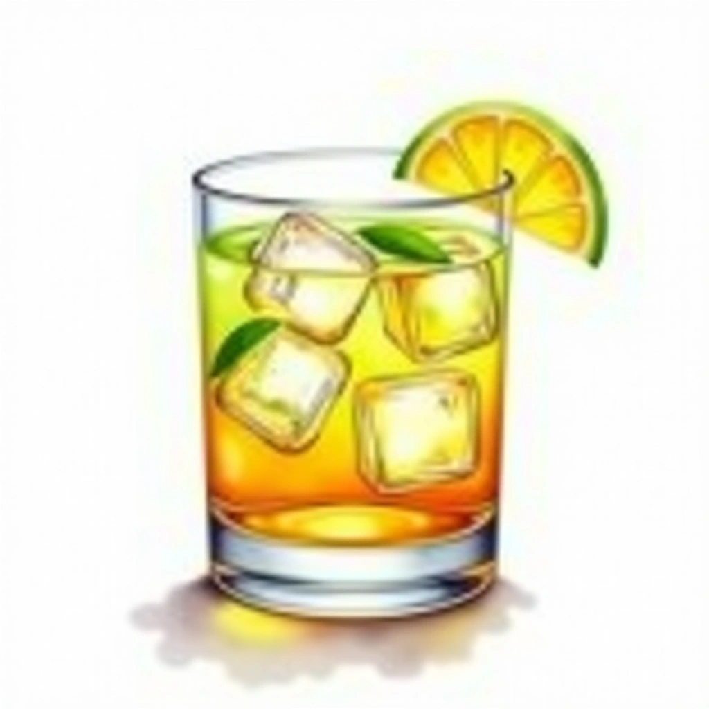 Scotch Sour cocktail in a whiskey sour glass — made with Scotch, Lime, and Powdered sugar