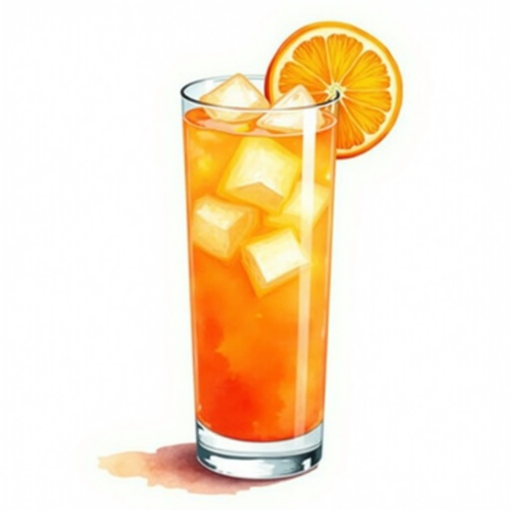 Screwdriver cocktail in a highball glass — made with Vodka and Orange juice