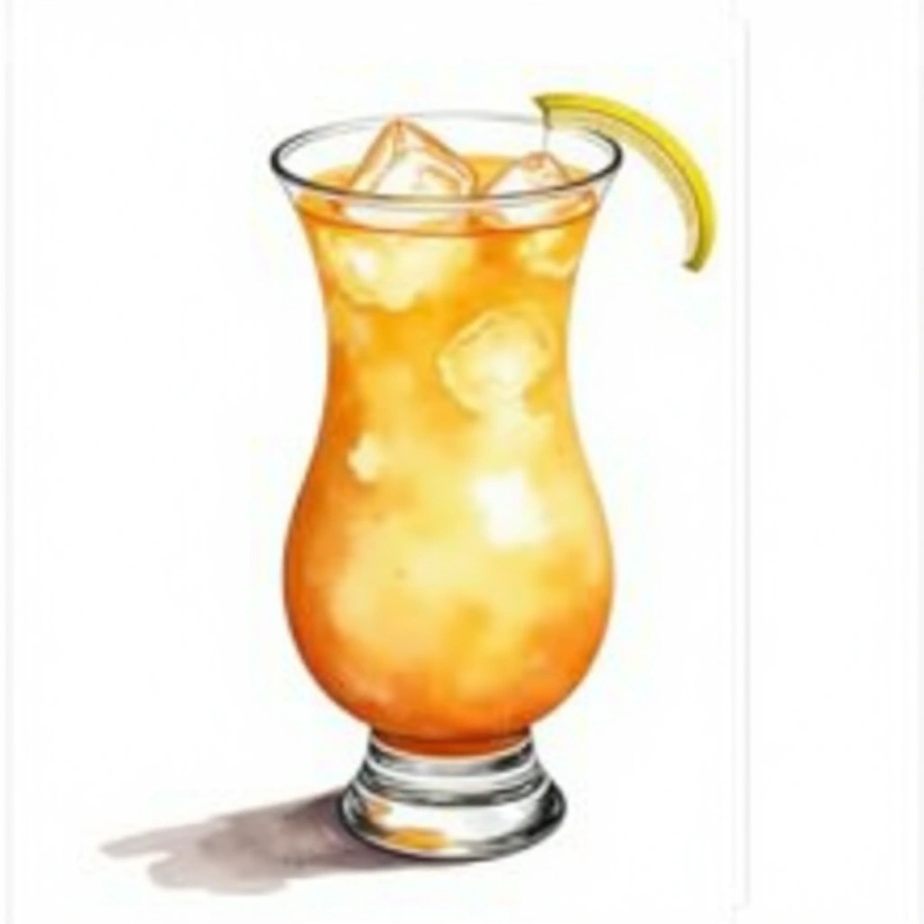 Tequila Slammer cocktail in a hurricane glass — made with Tequila and 7-up