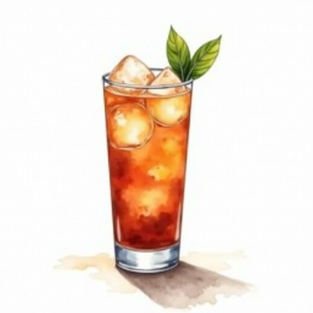 Texas Rattlesnake cocktail in a highball glass — made with Yukon Jack, Cherry Brandy, and Southern Comfort