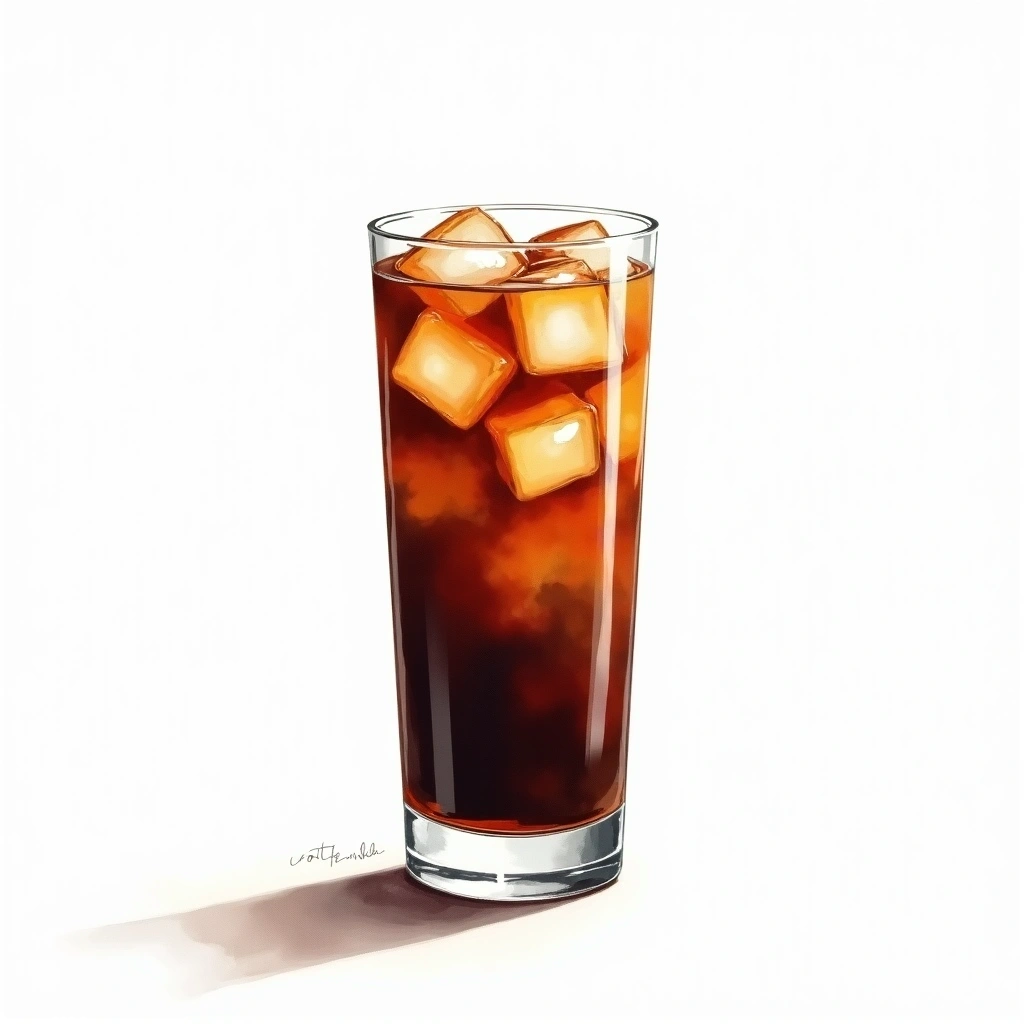 Thai Coffee cocktail in a highball glass — made with Coffee, Coriander, and Cardamom