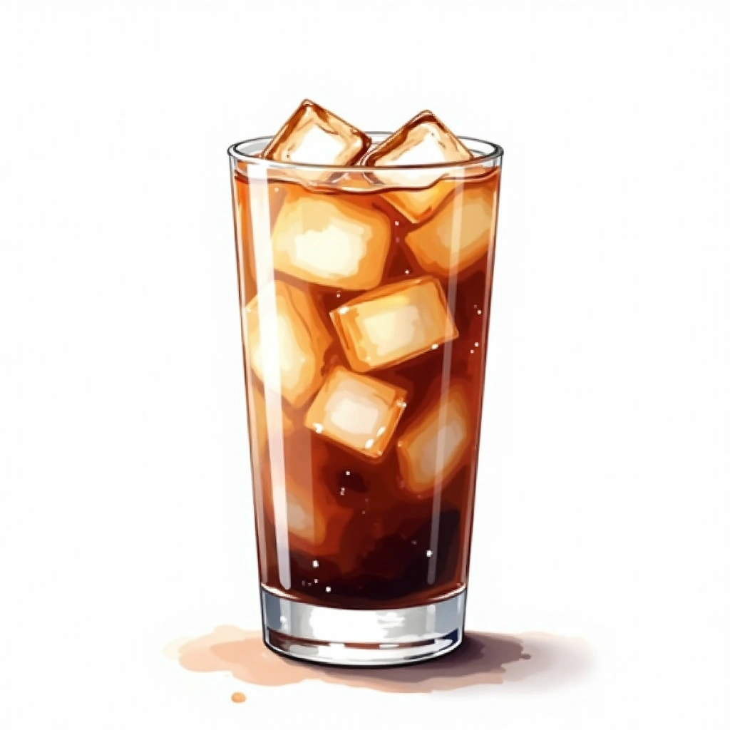 Thai Iced Coffee cocktail in a highball glass — made with Coffee, Sugar, and Cream