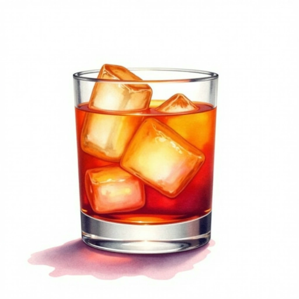 The Jimmy Conway cocktail in a whiskey sour glass — made with Irish Whiskey, Amaretto, and Cranberry Juice