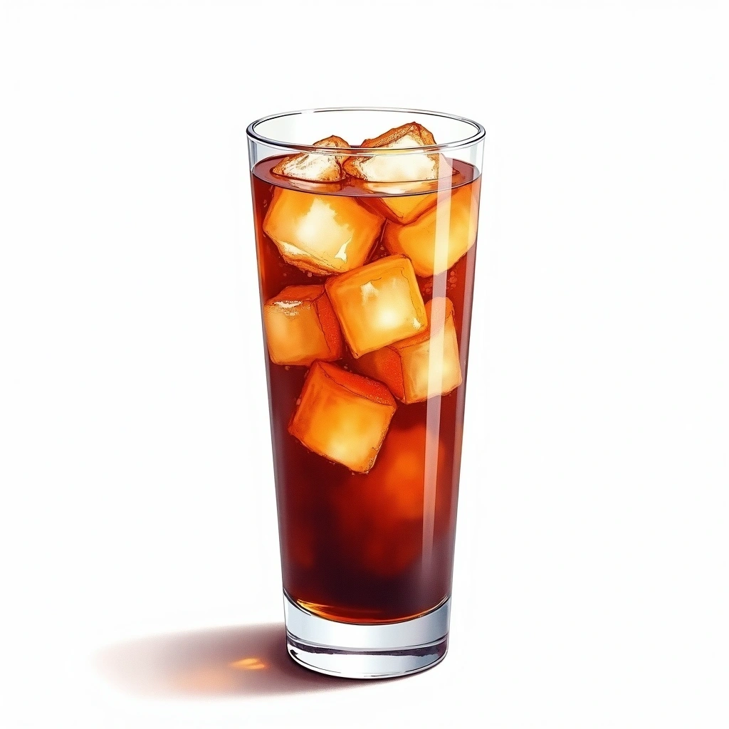 Tia-Maria cocktail in a collins glass — made with Water, Brown sugar, and Coffee