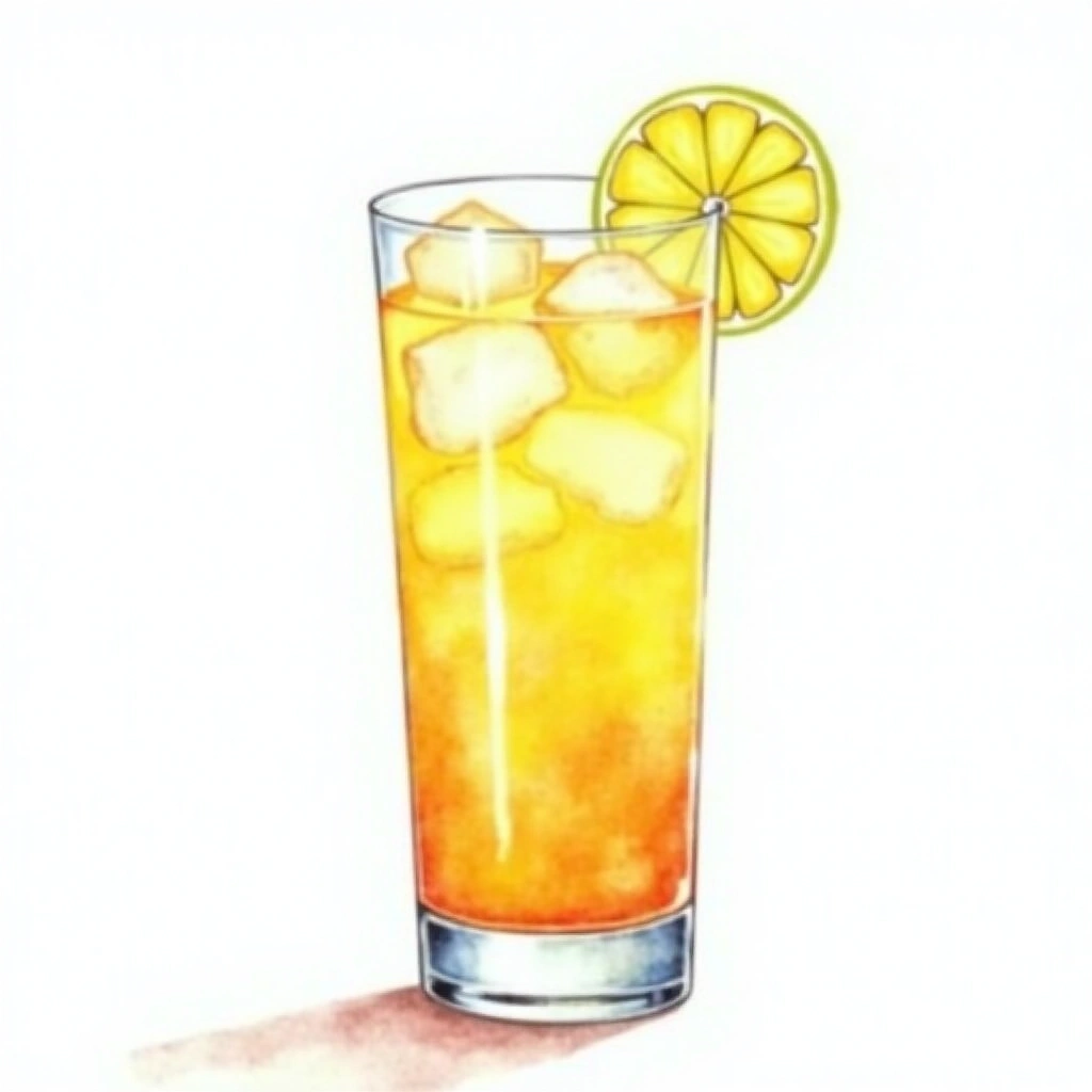 Tom Collins cocktail in a collins glass — made with Gin, Lemon Juice, and Sugar