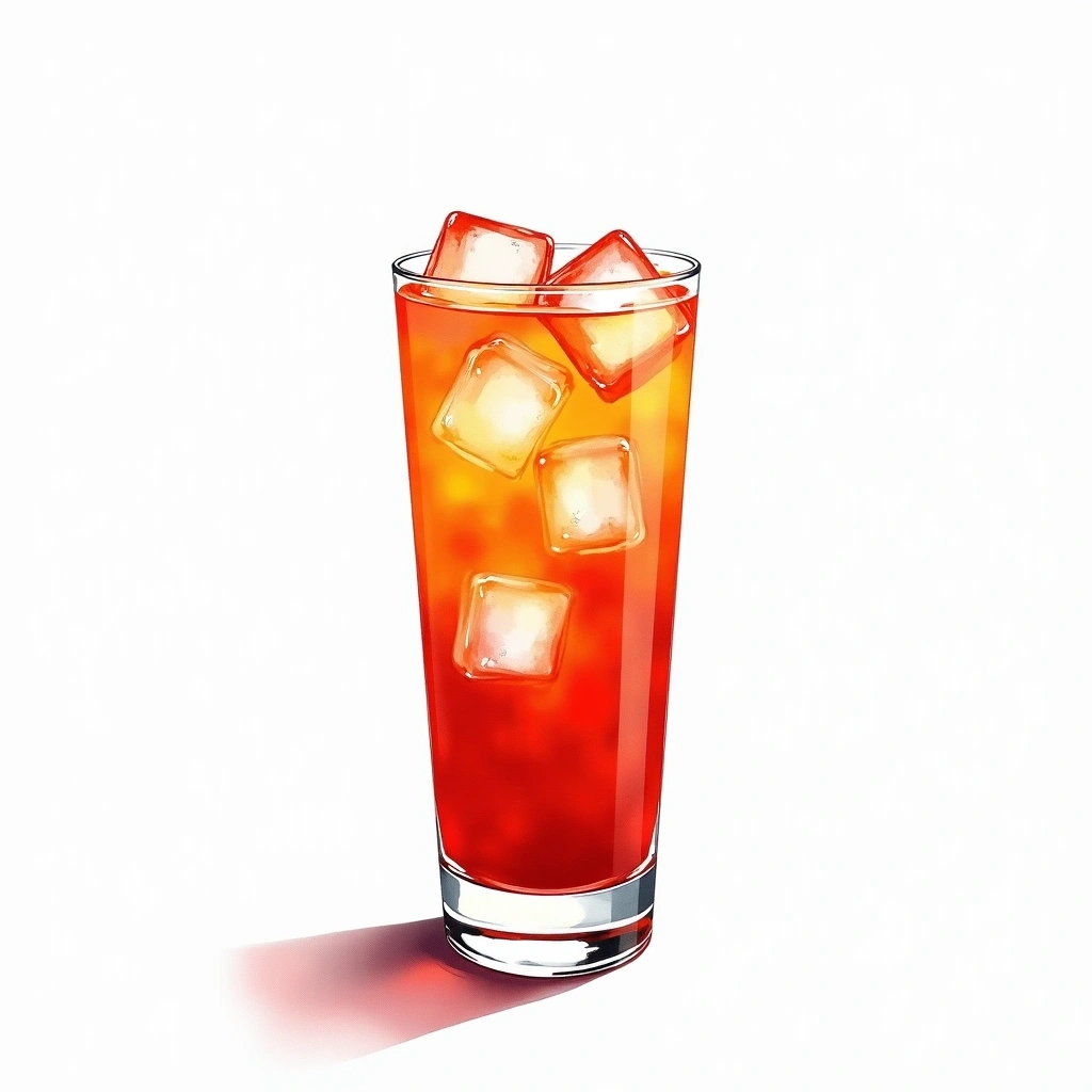 Tomato Tang cocktail in a highball glass — made with Tomato Juice, Lemon Juice, and Celery salt