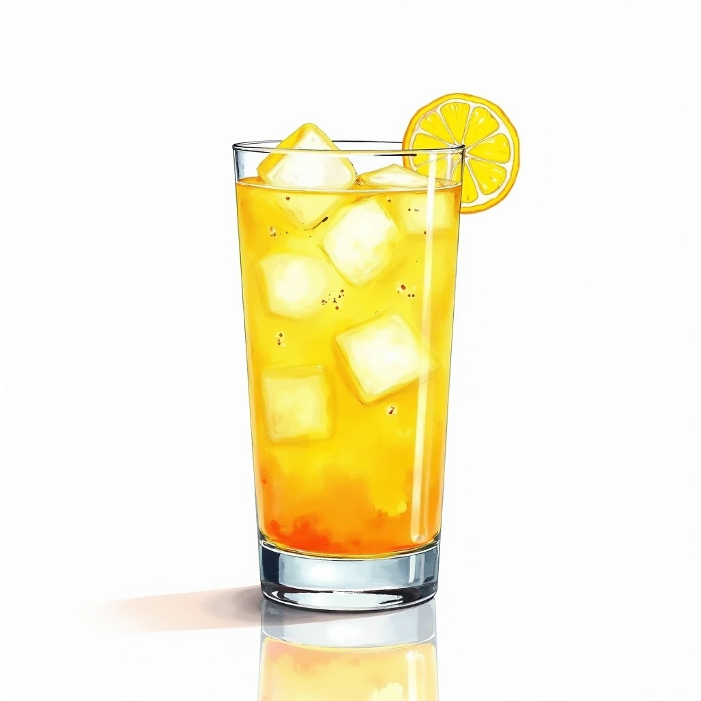 Vodka Lemon cocktail in a highball glass — made with Vodka, Lemon Juice, and Lemon peel