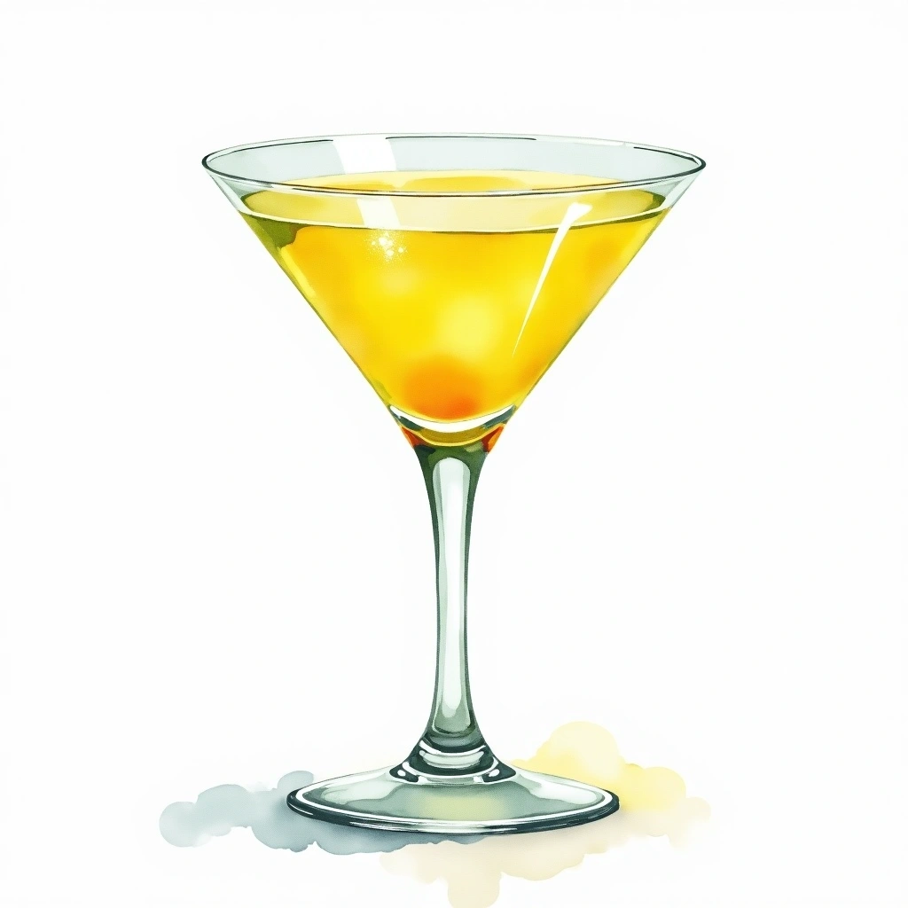 Yellow Bird cocktail in a cocktail glass — made with White rum, Galliano, and Triple sec