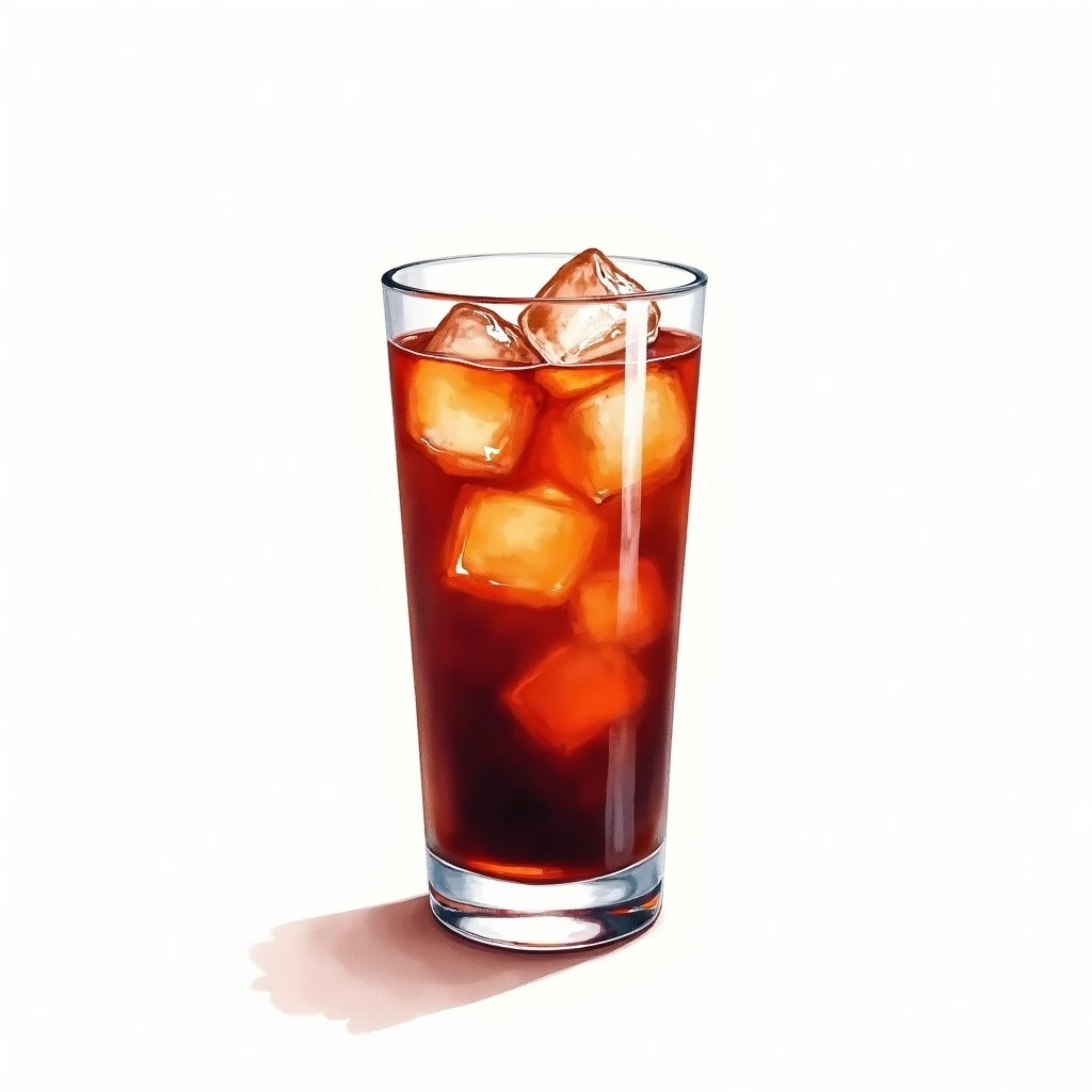 Zenmeister cocktail in a collins glass — made with Jagermeister and Root beer