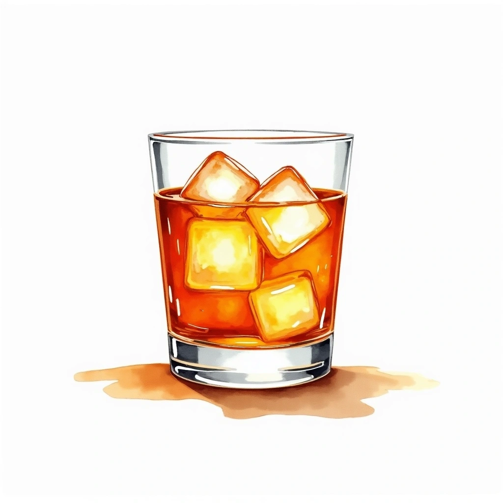 Zippy's Revenge cocktail in a old-fashioned glass — made with Amaretto, Rum, and Kool-Aid