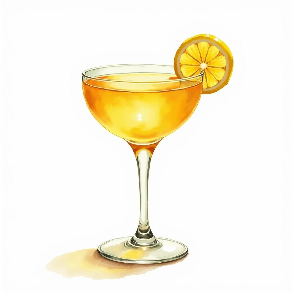 Zizi Coin-coin cocktail in a margarita/coupette glass — made with Cointreau, Lemon Juice, and Ice