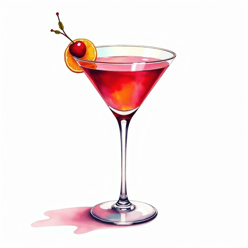 Zorbatini cocktail in a cocktail glass — made with Vodka and Ouzo