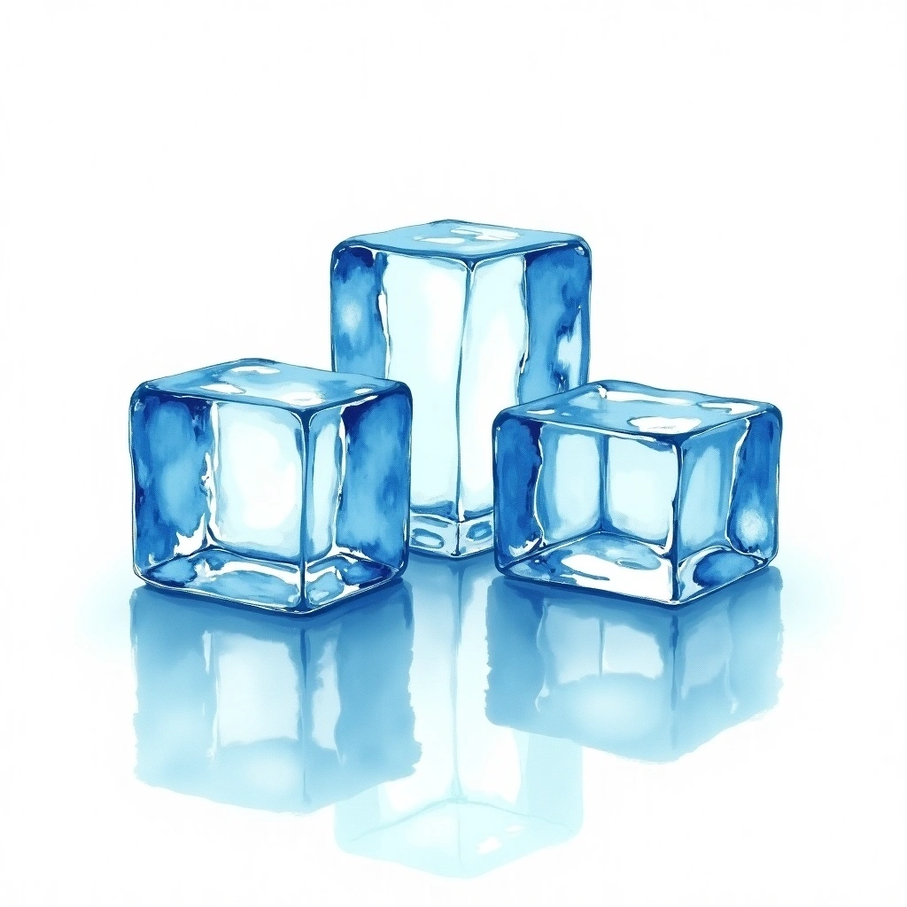 Ice — mixer used in cocktails