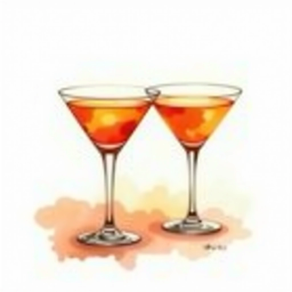 Classic Cocktails cocktail occasion — watercolor illustration